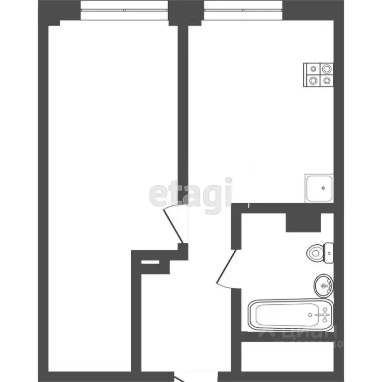 1-к кв. Тюменская область, Тюмень ул. Тимофея Чаркова, 28 (35.5 м) - Фото 1