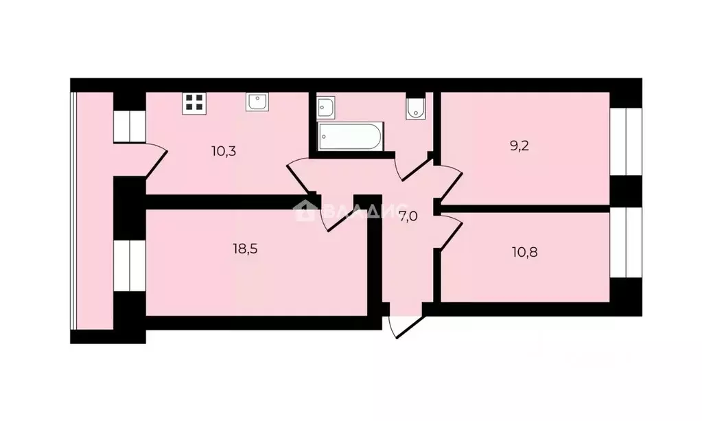 3-к кв. Владимирская область, Суздаль ул. Гоголя, 15 (59.4 м) - Фото 2