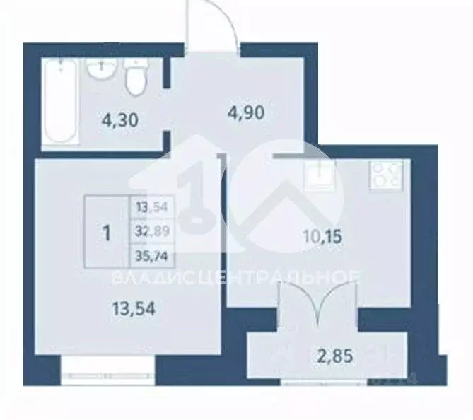 1-к кв. Новосибирская область, Новосибирск ул. Имени генерал-майора ... - Фото 2