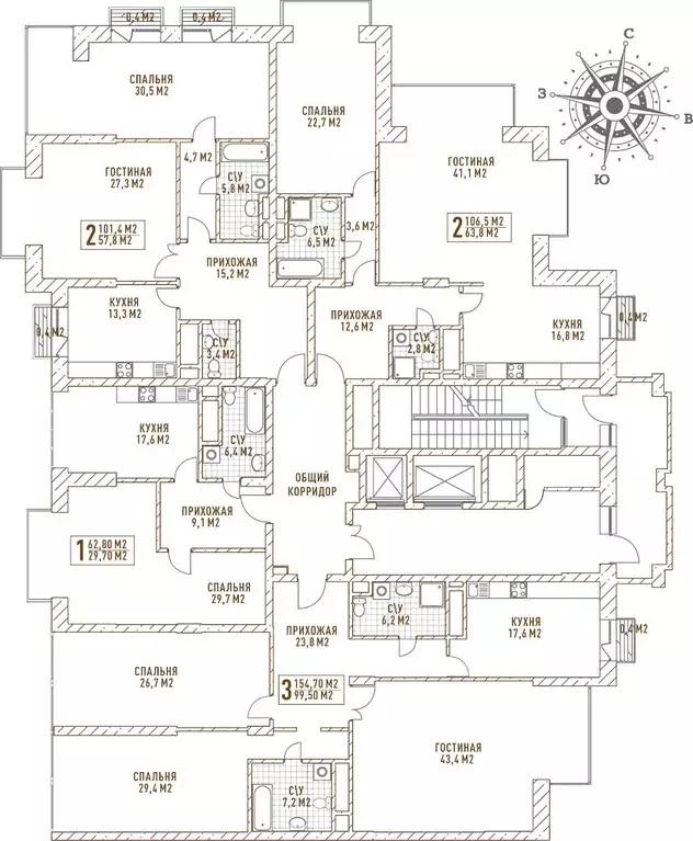 4-к кв. Москва ул. Матросская Тишина, 12 (150.7 м) - Фото 1