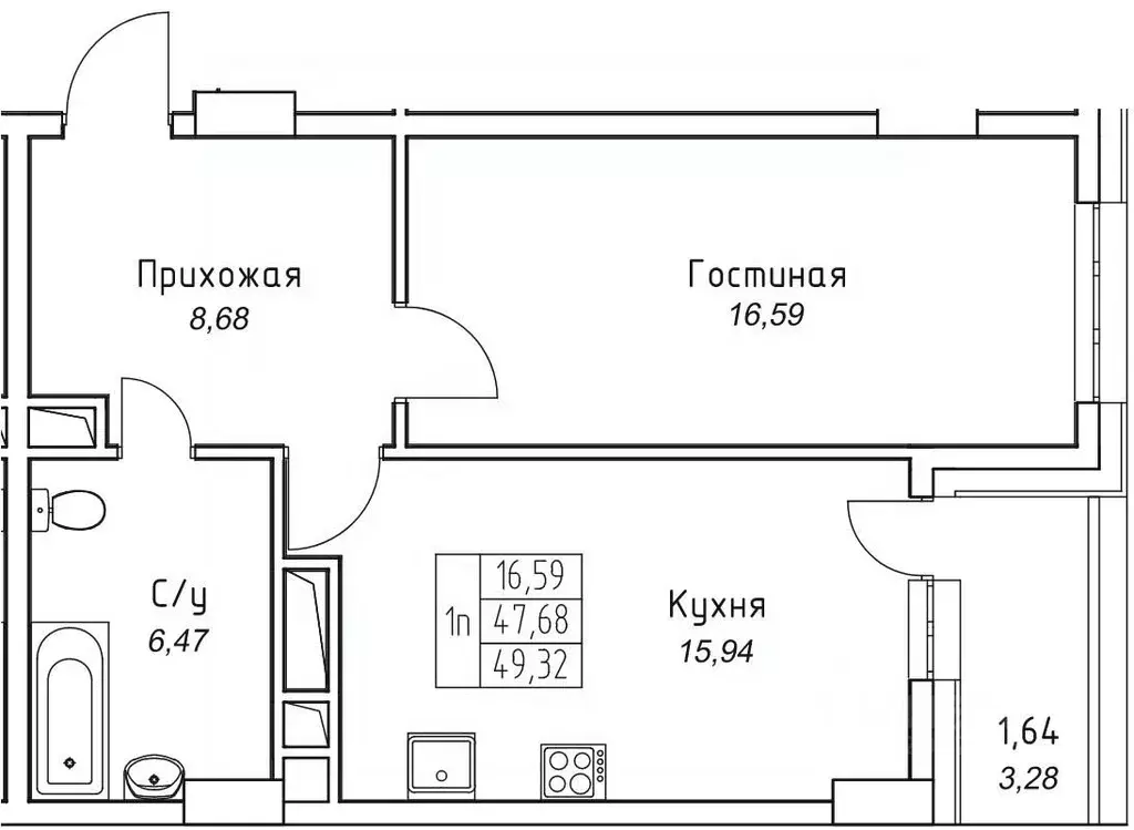 1-к кв. Саха (Якутия), Якутск 11-й кв-л,  (49.32 м) - Фото 0