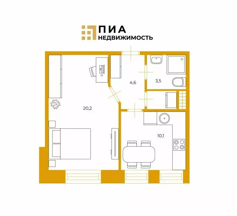 1-комнатная квартира: Санкт-Петербург, проспект Сизова, 12к1 (39.8 м) - Фото 0
