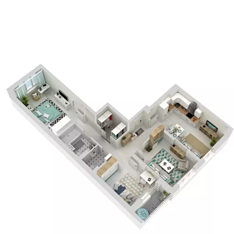 3-комнатная квартира: Екатеринбург, улица Софьи Перовской, 106А (77.41 ... - Фото 2