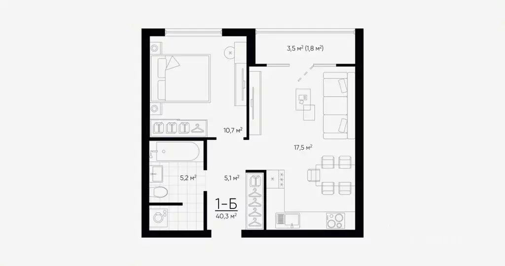 1-к кв. Свердловская область, Екатеринбург Академический мкр, 20-й ... - Фото 2