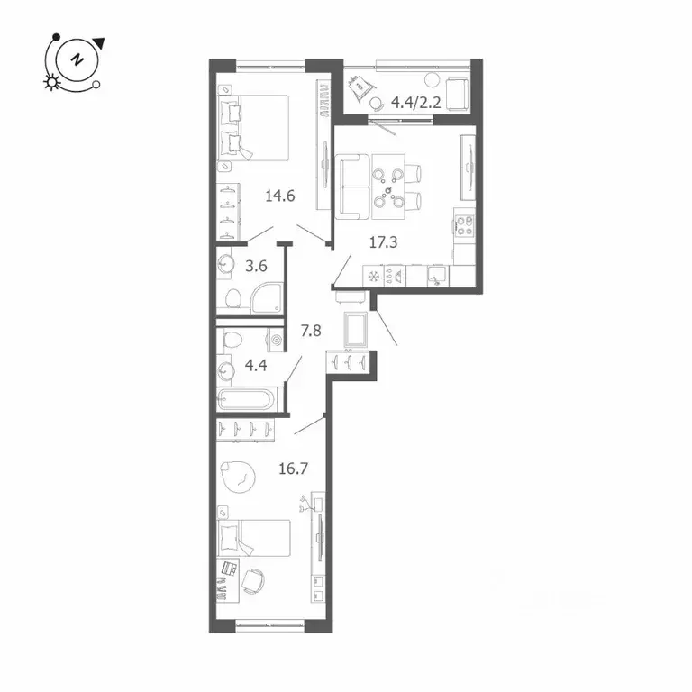 Студия Санкт-Петербург бул. Измайловский, 9 (33.4 м) - Фото 0