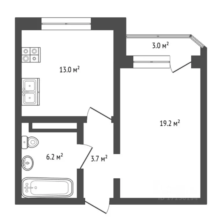 1-к кв. Тюменская область, Тюмень Кремлевская ул., 110к2 (42.0 м) - Фото 1