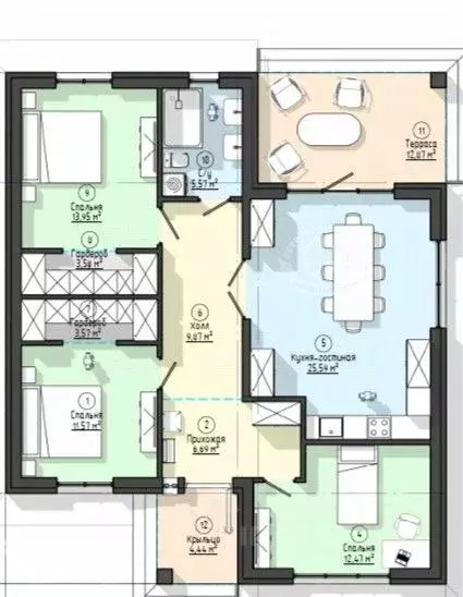 Дом в Ростовская область, Неклиновский район, с. Новобессергеневка ... - Фото 2