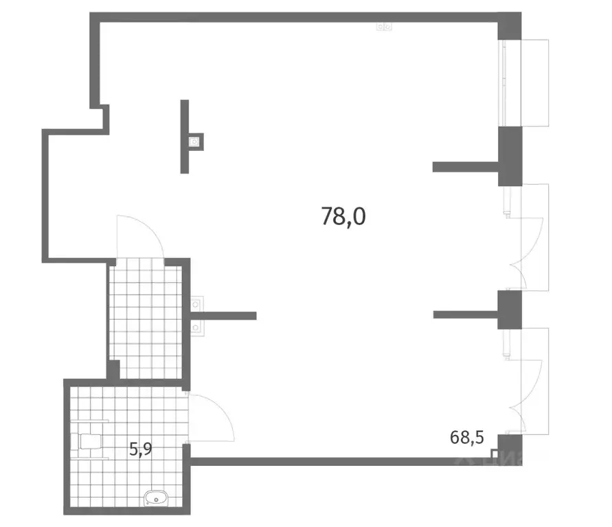 Помещение свободного назначения в Санкт-Петербург Парусная ул., 2 (78 ... - Фото 2