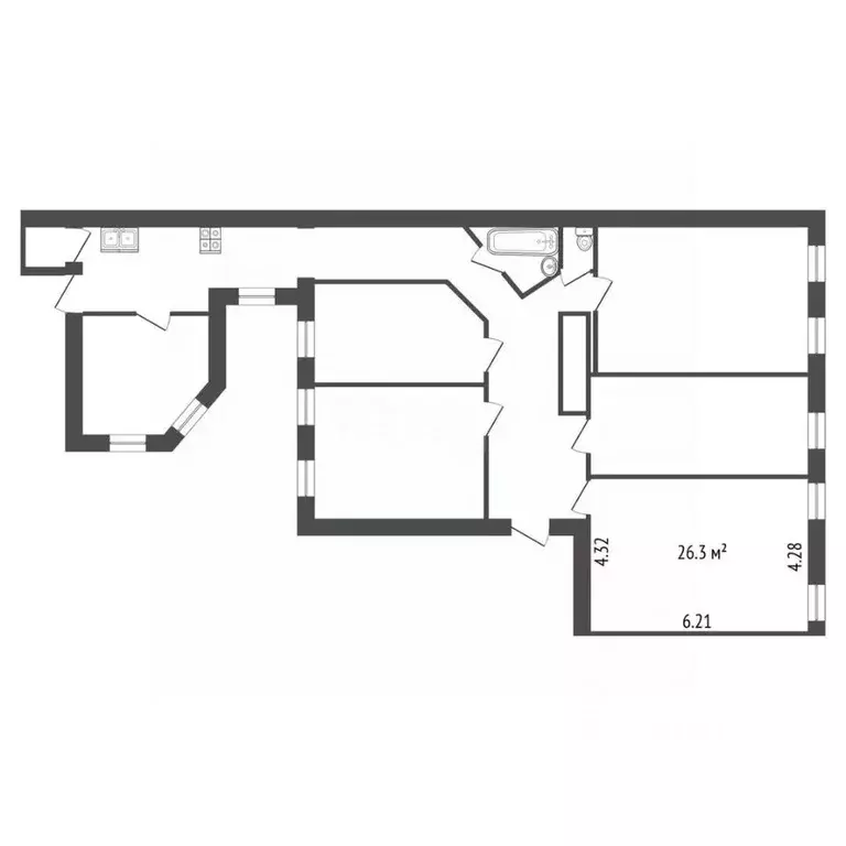 Комната Санкт-Петербург Херсонская ул., 3 (26.4 м) - Фото 2