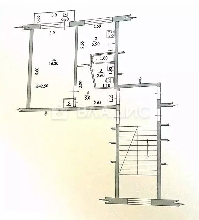 1-к кв. Краснодарский край, Ейск Ясенская ул., 2А (30.2 м) - Фото 1