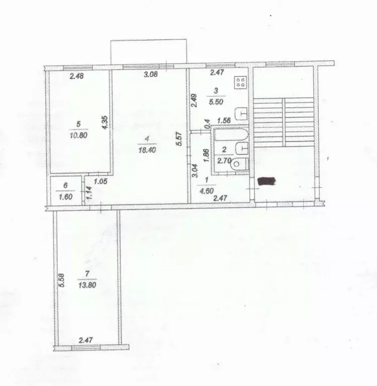 3-к кв. Чувашия, Шумерля Интернациональная ул., 12 (57.4 м) - Фото 1