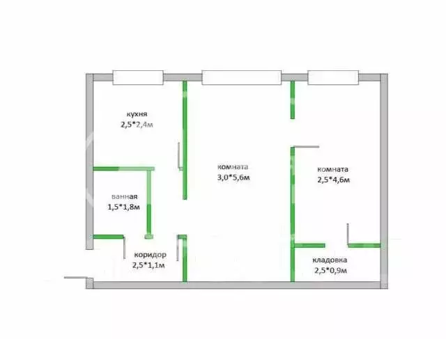 2-комнатная квартира: Чусовой, улица Космонавтов, 3А (54 м) - Фото 1