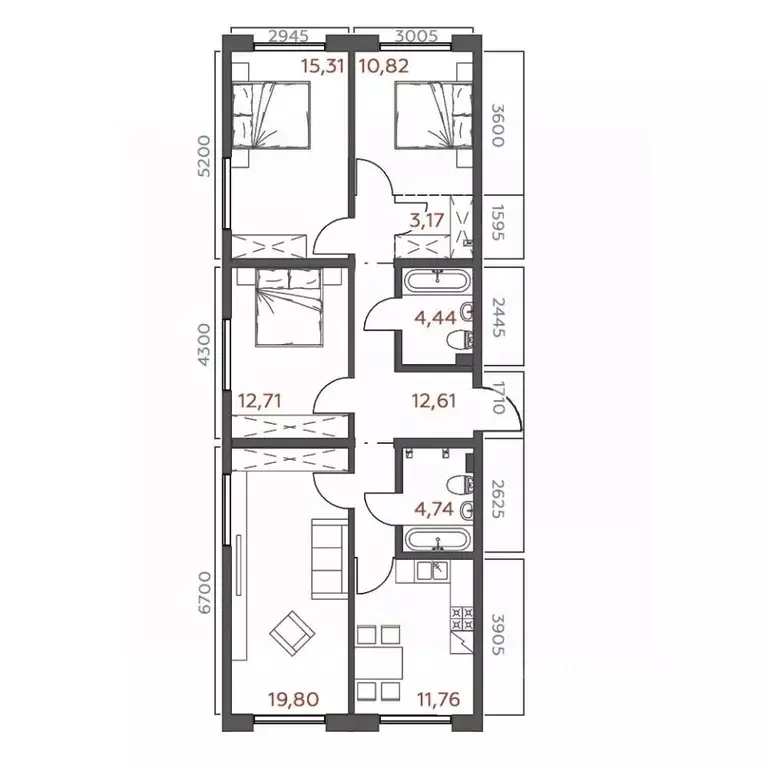 4-к кв. Иркутская область, Иркутск Дальневосточная ул., 46А (95.36 м) - Фото 0