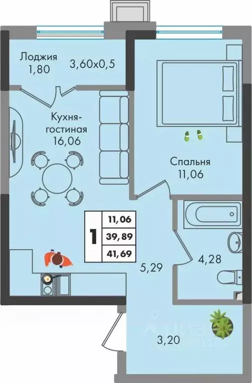 1-к кв. Краснодарский край, Краснодар ул. Имени Генерала Брусилова, ... - Фото 0
