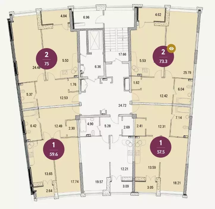 2-к кв. Москва ул. Маршала Рыбалко, 2к9 (71.9 м) - Фото 1