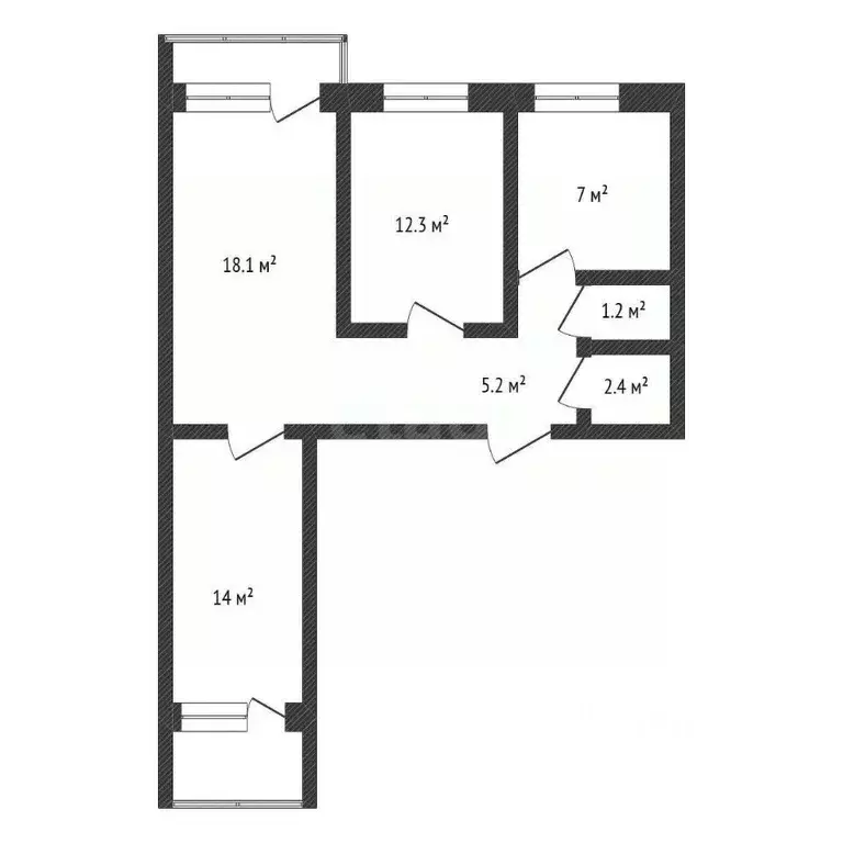 3-к кв. Нижегородская область, Нижний Новгород ул. Сергея Акимова, 39 ... - Фото 2