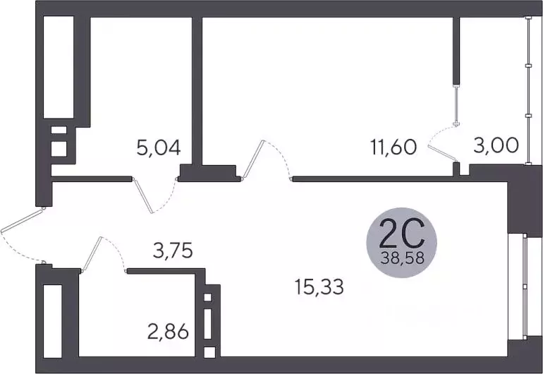 1-к кв. Новосибирская область, Новосибирск Лесоперевалка мкр, Ясный ... - Фото 1