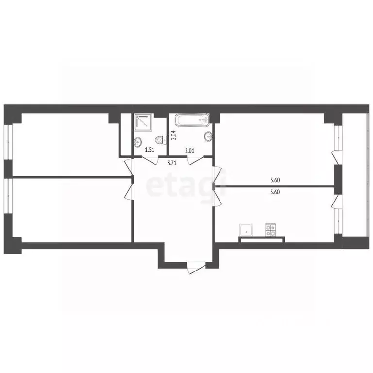 3-к кв. Самарская область, Самара Ново-Садовая ул., 106М (106.0 м) - Фото 2