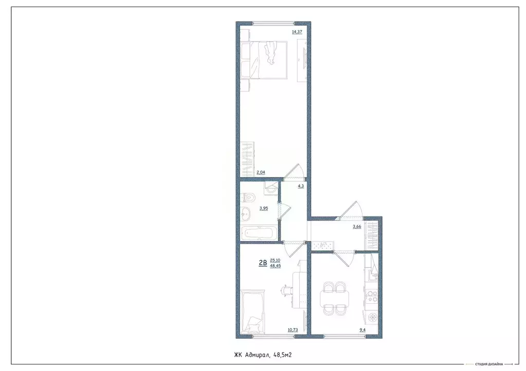 2-к кв. Ярославская область, Ярославль Шандорная ул., 14 (52.8 м) - Фото 1