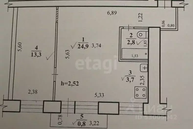2-к кв. Забайкальский край, Чита ул. Богомягкова, 47 (45.4 м) - Фото 2