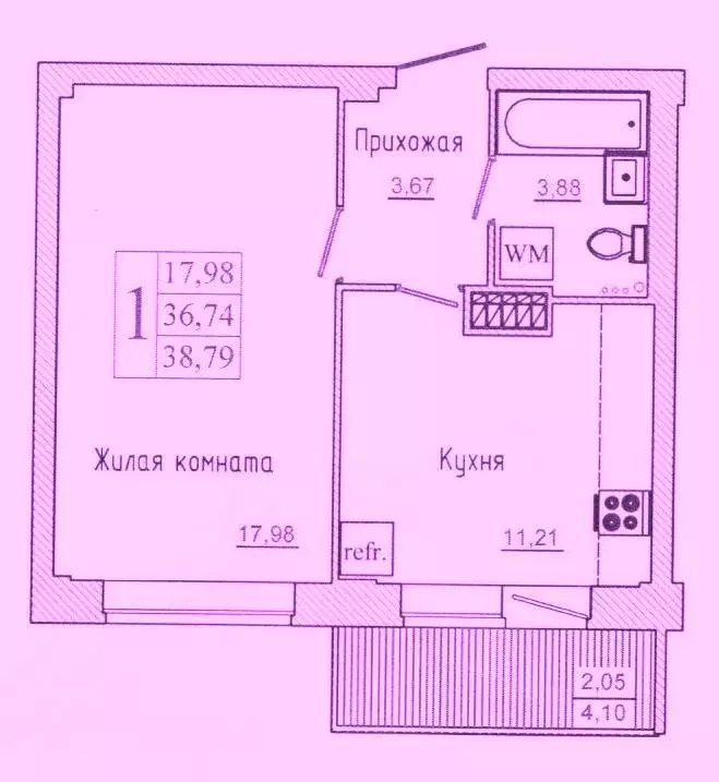 Продаётся 1-к квартира, 38 м - Фото 0