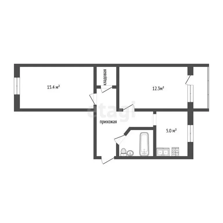 2-комнатная квартира: Саранск, улица Полежаева, 62А (44.4 м) - Фото 0