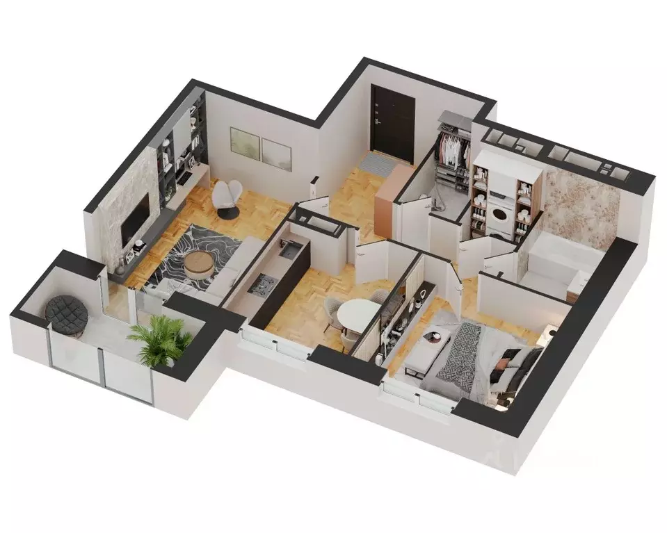 2-к кв. Удмуртия, Ижевск Новая Восьмая ул., 67 (64.76 м) - Фото 1