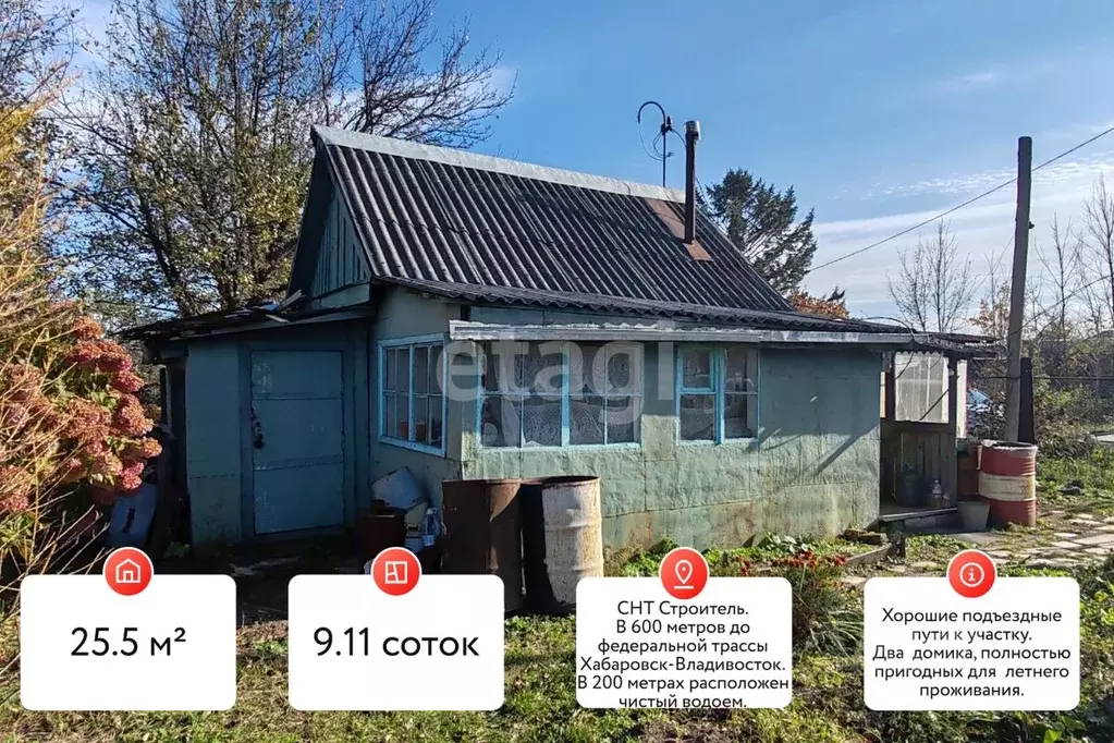 Дом в Хабаровский край, Хабаровский район, Строитель СНТ  (26 м) - Фото 2