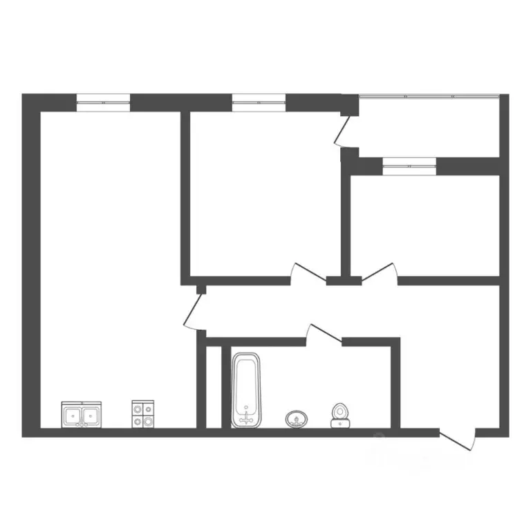 2-к кв. Тюменская область, Тюмень ул. Газовиков, 73 (64.9 м) - Фото 2