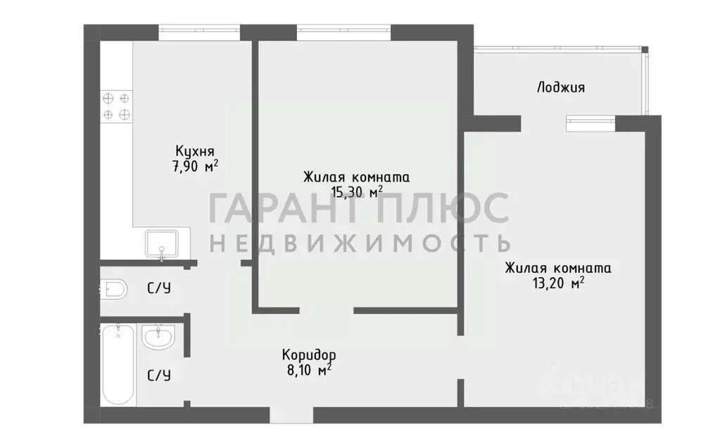 2-к кв. Липецкая область, Липецк ул. П.И. Смородина, 2 (50.0 м) - Фото 2