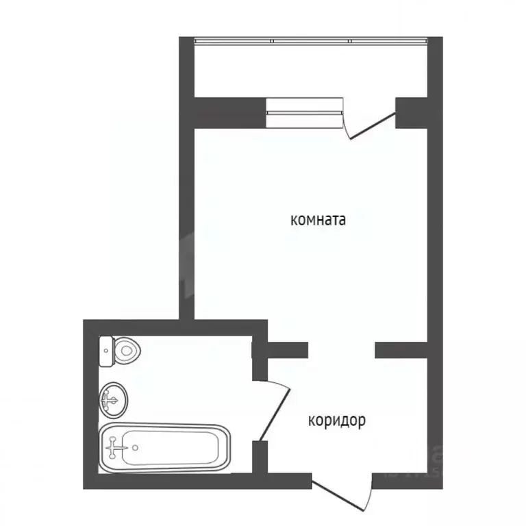 1-к кв. Тюменская область, Тюмень Харьковская ул., 83 (16.0 м) - Фото 1