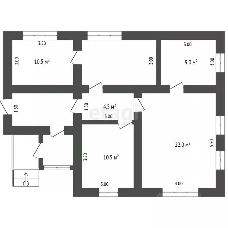 Дом в Кемеровская область, Березовский ул. Ульянова, 34 (91 м) - Фото 2