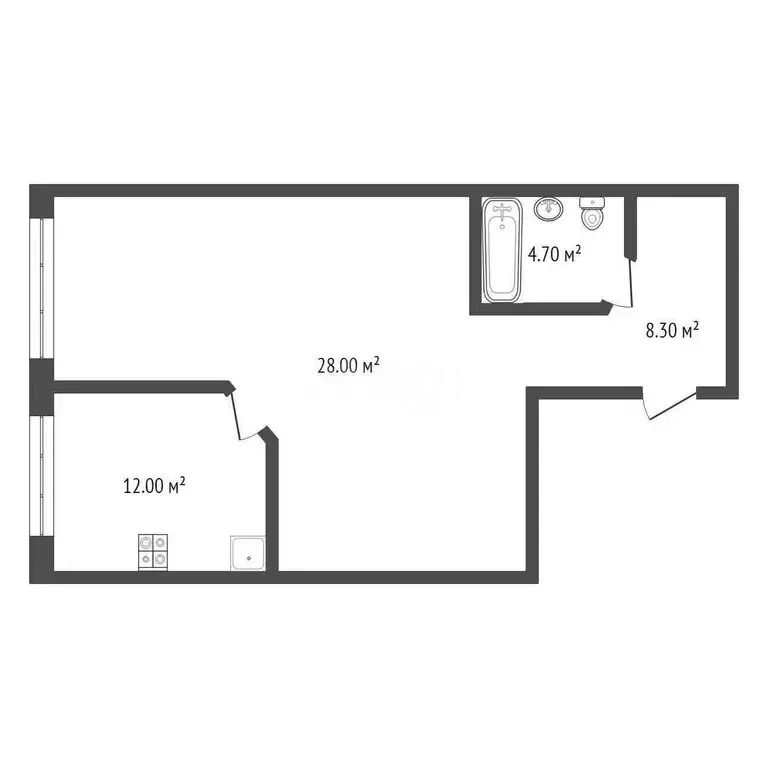 1-комнатная квартира: Махачкала, проспект Петра I, 103Бк3 (54 м) - Фото 1