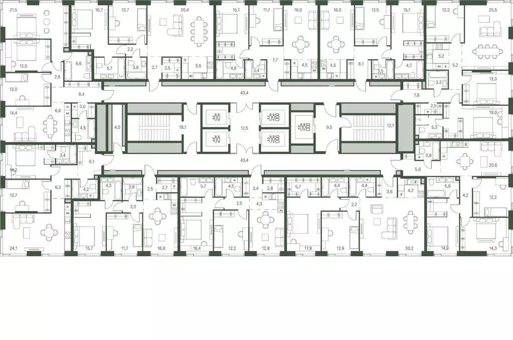 3-к кв. Москва Моментс жилой комплекс, к2.1 (81.2 м) - Фото 1