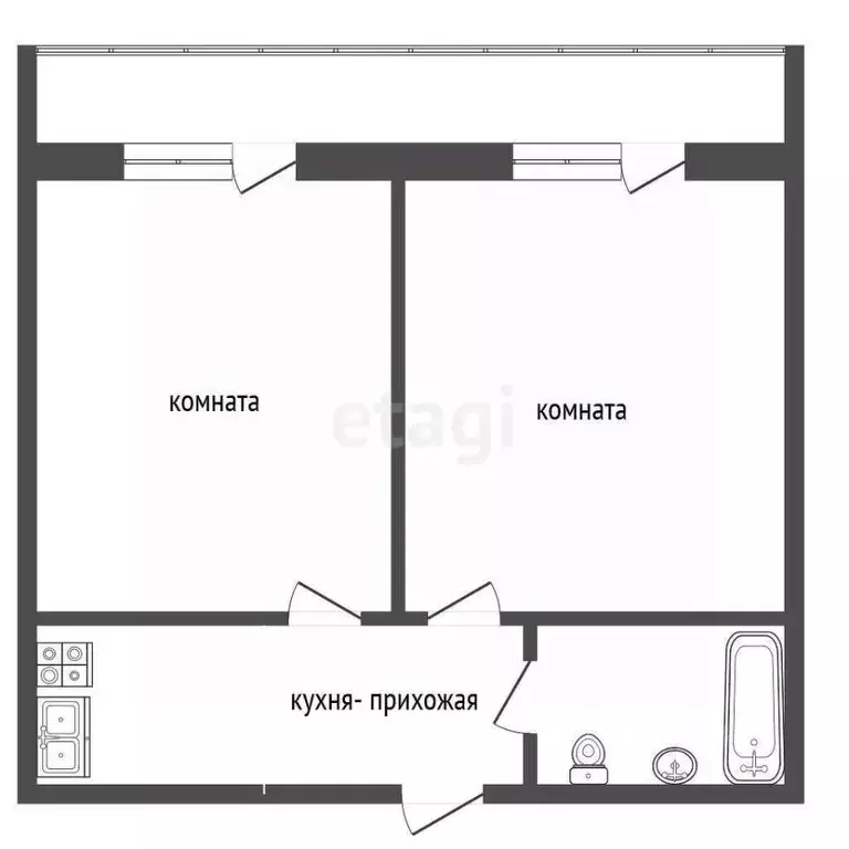 2-к кв. Ставропольский край, Пятигорск ул. Восстания (37.5 м) - Фото 2
