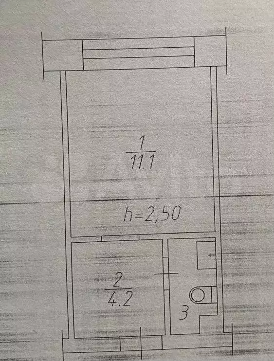 Квартира-студия, 17,3 м, 3/5 эт. - Фото 0