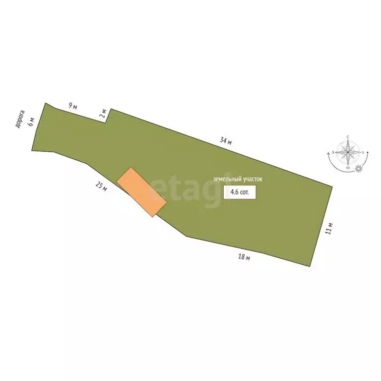 Участок в село Небуг, Набережная улица (4.6 м) - Фото 0