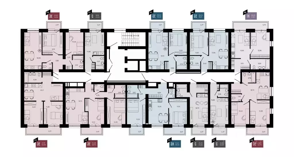 3-к кв. Пензенская область, Пенза ул. Тепличная, 55 (53.08 м) - Фото 2