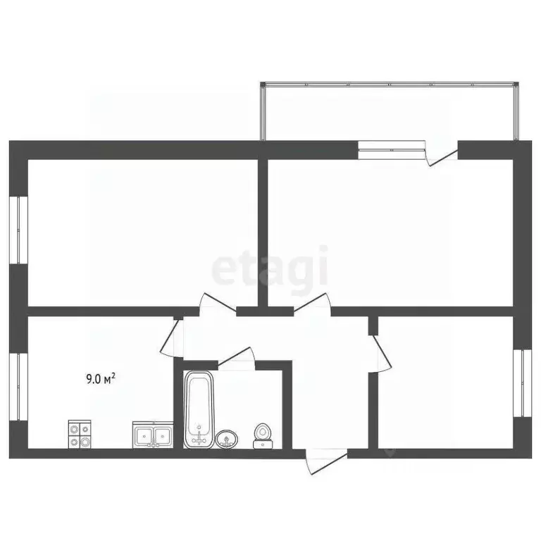 3-к кв. Ярославская область, Ярославль ул. Некрасова, 61 (65.2 м) - Фото 2