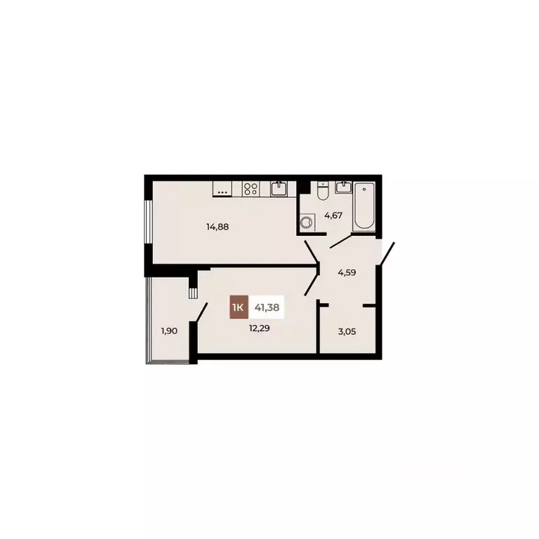 1-к кв. Ростовская область, Аксайский район, Щепкинское с/пос, пос. ... - Фото 1