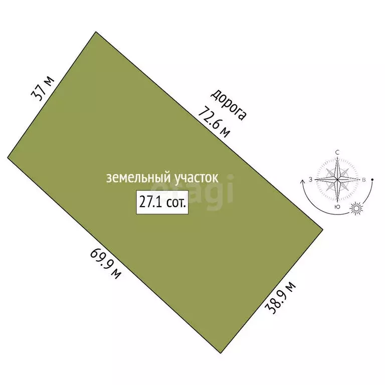 Дом в село Новолыбаево, Береговая улица (180 м) - Фото 1