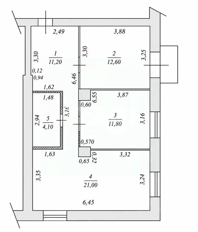 2-к кв. Чувашия, Чебоксары просп. Ленина, 1 (61.0 м) - Фото 2