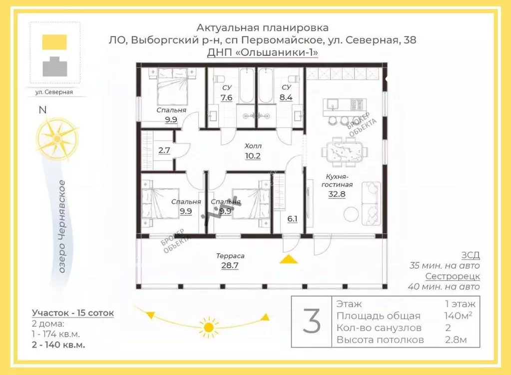 Дом в Ленинградская область, Выборгский район, Первомайское с/пос, ... - Фото 2