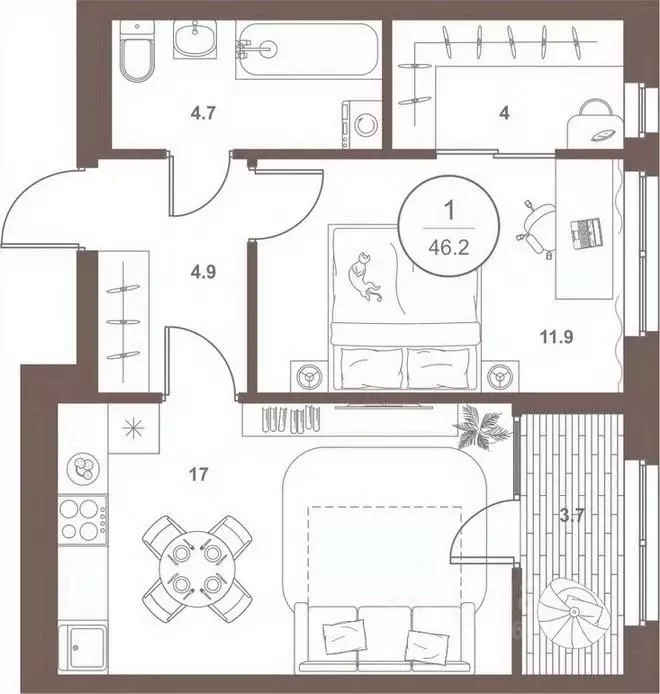 1-к кв. Пензенская область, Пенза Арбеково жилрайон, Дальнее Арбеково ... - Фото 2