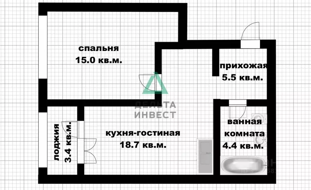 2-к кв. Башкортостан, Уфа Сипайлово жилрайон, Атлантис жилой комплекс ... - Фото 2