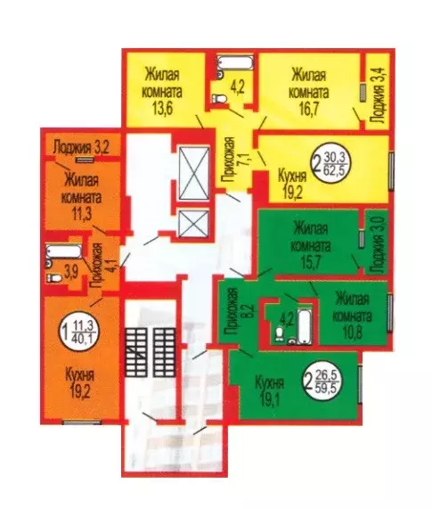 Продаётся 3-к квартира, 62 м - Фото 1