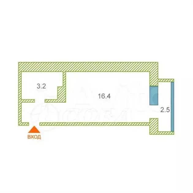 Квартира-студия, 20 м, 8/16 эт. - Фото 0