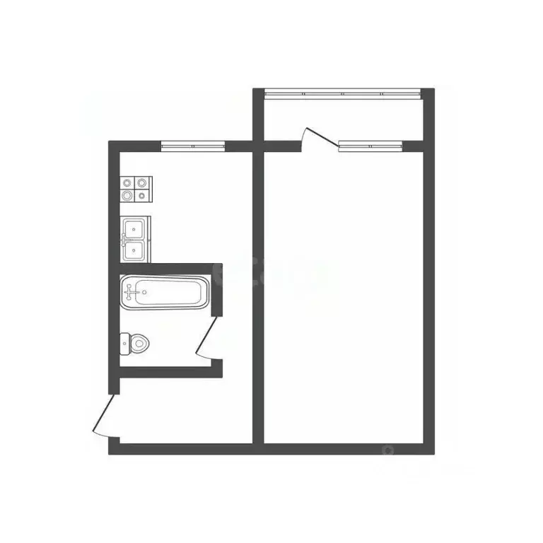 1-к кв. Кемеровская область, Прокопьевск ул. Гайдара, 3 (31.6 м) - Фото 2