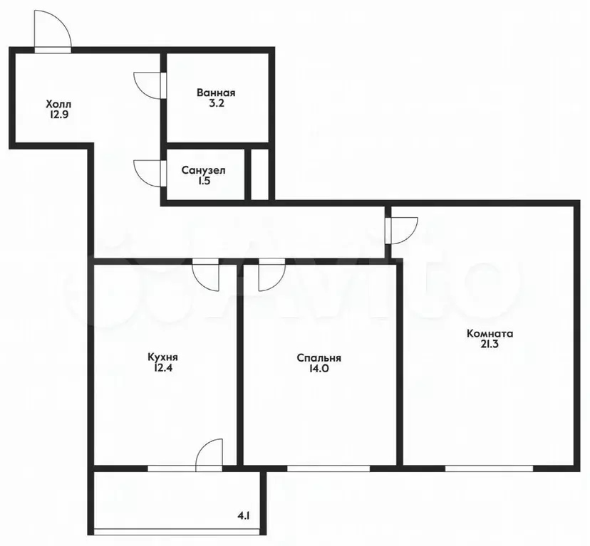 2-к. квартира, 70 м, 9/10 эт. - Фото 0