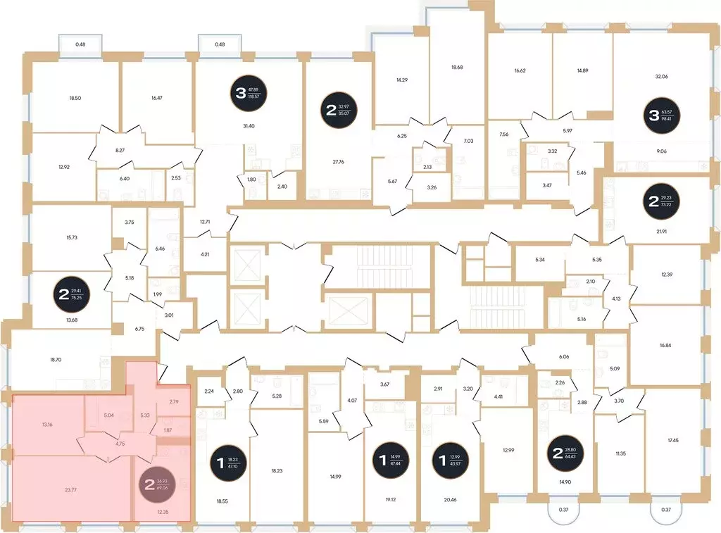2-комнатная квартира: Уфа, улица Рихарда Зорге, 73/1 (69.2 м) - Фото 1